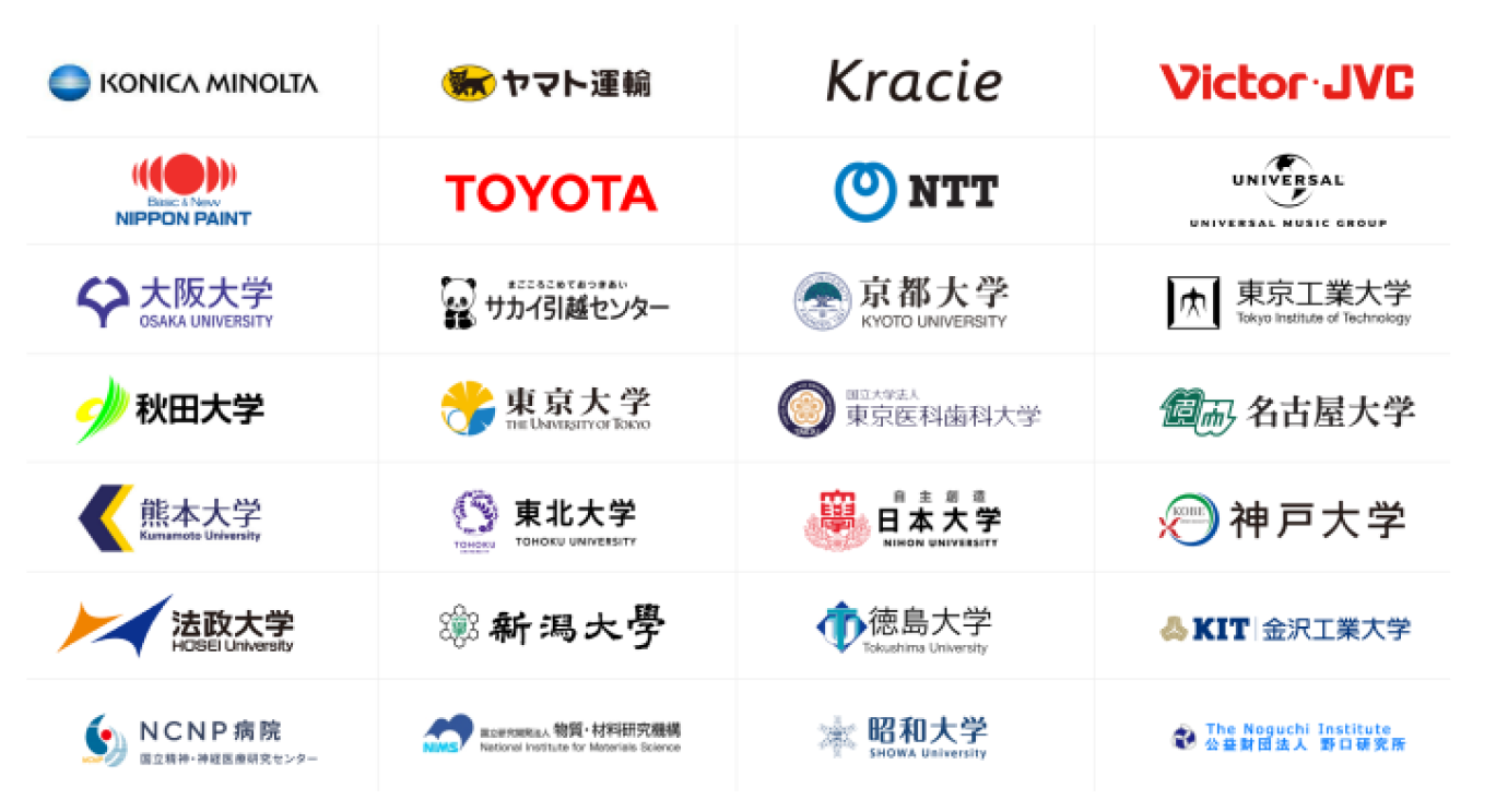データ復旧をご依頼いただいた法人、大学、研究機関のロゴ一覧
